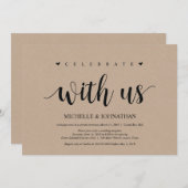 Trouwen met ons, vier het met ons Uitnodigingen (Voorkant / Achterkant)
