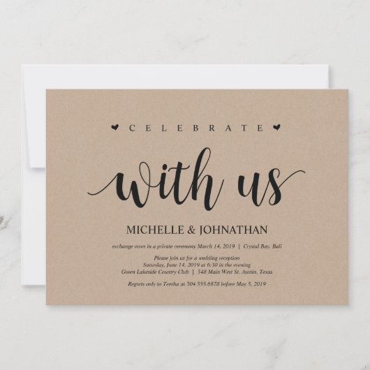 Trouwen met ons, viert met ons Uitnodigingen (Voorkant)