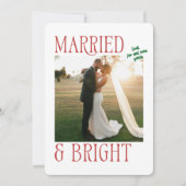 Trouwen met Pas getrouwd kerst Kaart (Voorkant)