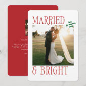 Trouwen met Pas getrouwd kerst Kaart (Voorkant / Achterkant)