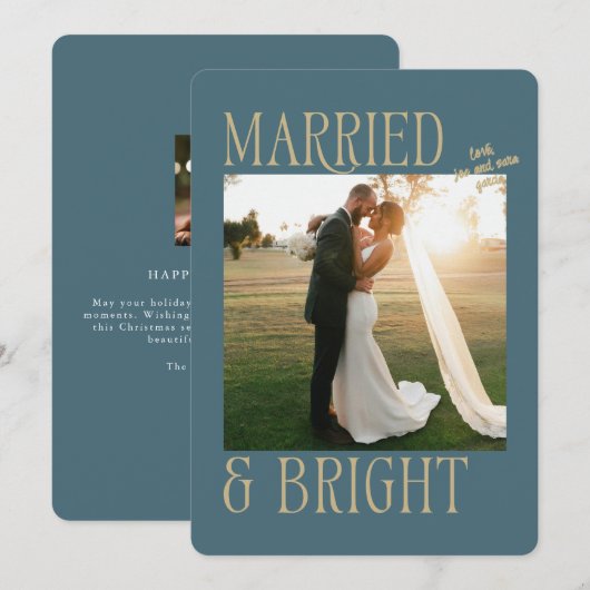Trouwen met Pas getrouwd kerst Kaart (Voorkant / Achterkant)