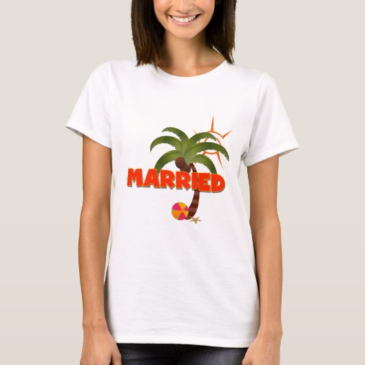 Trouwen met Tropical T-shirt (Voorkant)