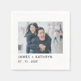 Trouwen Minimale foto Eenvoudig Elegant Modern Servet