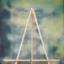 Trouwen Minimale Zitting Grafiek Frosted Acryl Tek