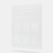 Trouwen Minimale Zitting Grafiek Frosted Acryl Tek Acryl Bord (Hoek)