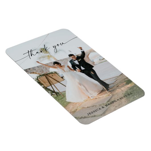 Trouwen Modern Dank u Fotomagneet Magneet (Rechterzijde)