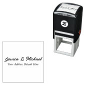 Trouwen Modern Elegant Plain Simple Professional Zelfinktende Stempel (In situ)