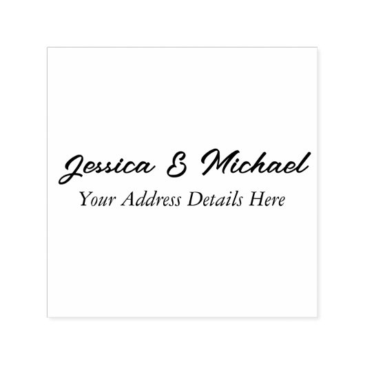 Trouwen Modern Elegant Plain Simple Professional Zelfinktende Stempel (Design)