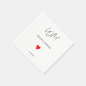 Trouwen, modern minimalistisch, papieren servet (Hoek)