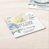 Trouwen, neem alsjeblieft mijn Drink niet in danse Kartonnen Onderzetters (Schuin)