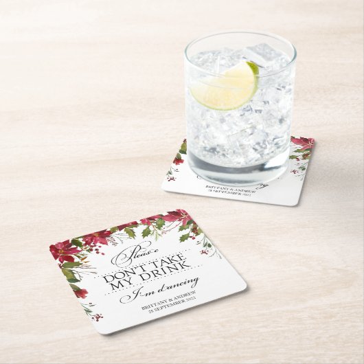 Trouwen, neem alsjeblieft mijn Drink niet mee Kartonnen Onderzetters (Insitu)