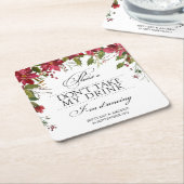 Trouwen, neem alsjeblieft mijn Drink niet mee Kartonnen Onderzetters (Schuin)