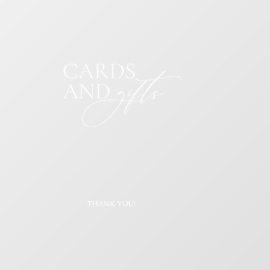 Trouwen Neem een cadeau Teken Script Window Cling Raamsticker (Vel)