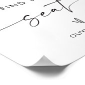 Trouwen Neem een Drink Vind uw stoel teken Poster (Hoek)