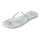 Trouwen Net Getrouwd Witte Kant Gepersonaliseerde  Teenslippers (Schuin)