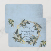 Trouwen Olijfkrans gepersonaliseerd Bedankkaart (Voorkant / Achterkant)