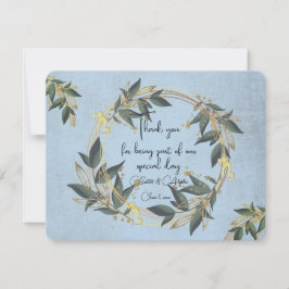 Trouwen Olijfkrans gepersonaliseerd Bedankkaart