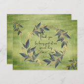 Trouwen Olijfkrans gepersonaliseerd Bedankkaart (Voorkant / Achterkant)