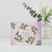 Trouwen Olijfkrans gepersonaliseerd Bedankkaart (Staand voorkant)