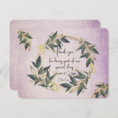 Trouwen Olijfkrans gepersonaliseerd Bedankkaart (Voorkant / Achterkant)