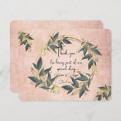 Trouwen Olijfkrans gepersonaliseerd Bedankkaart (Voorkant / Achterkant)