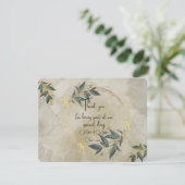 Trouwen Olijfkrans gepersonaliseerd Bedankkaart (Staand voorkant)