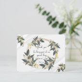 Trouwen Olijfkrans gepersonaliseerd Bedankkaart (Staand voorkant)