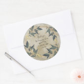 Trouwen Olijfkrans gepersonaliseerd Ronde Sticker (Envelop)