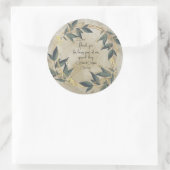 Trouwen Olijfkrans gepersonaliseerd Ronde Sticker (Tas)