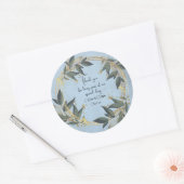 Trouwen Olijfkrans gepersonaliseerd Ronde Sticker (Envelop)