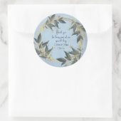 Trouwen Olijfkrans gepersonaliseerd Ronde Sticker (Tas)