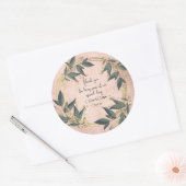 Trouwen Olijfkrans gepersonaliseerd Ronde Sticker (Envelop)