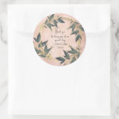 Trouwen Olijfkrans gepersonaliseerd Ronde Sticker (Tas)