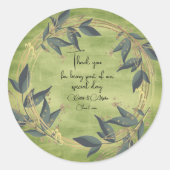 Trouwen Olijfkrans Gepersonaliseerde Sticker (Voorkant)