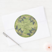 Trouwen Olijfkrans Gepersonaliseerde Sticker (Envelop)