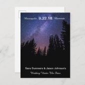 Trouwen onder de sterren - Save The Date Aankondigingskaart (Voorkant / Achterkant)