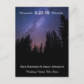 Trouwen onder de sterren - Save The Date Aankondigingskaart (Voorkant)