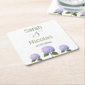 Trouwen onderzetters gepersonaliseerde minimalist (Schuin)