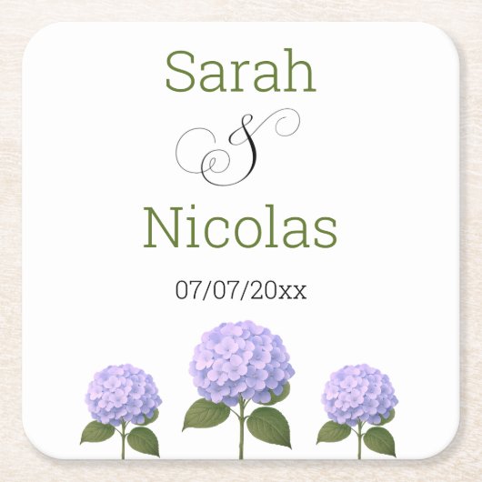 Trouwen onderzetters gepersonaliseerde minimalist (Voorkant)