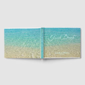 Trouwen Ondiep Water Gepersonaliseerde Turquoise,  Gastenboek (Volledig)