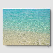 Trouwen Ondiep Water Gepersonaliseerde Turquoise,  Gastenboek (Achterkant)