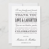 trouwen | Ontvangst Hartelijk dank Bedankkaart (Voorkant)