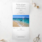 Trouwen op de Malediven Drieluik Uitnodiging (Binnen)