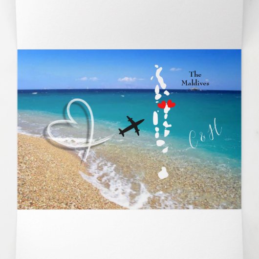 Trouwen op de Malediven Drieluik Uitnodiging (Binnenkant midden)