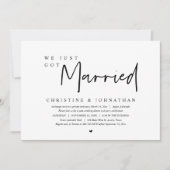 Trouwen op de vlucht, we zijn getrouwd kaart (Voorkant)