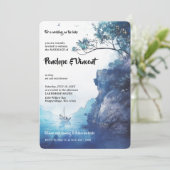 Trouwen op een Lake waterverf Kaart (Staand voorkant)