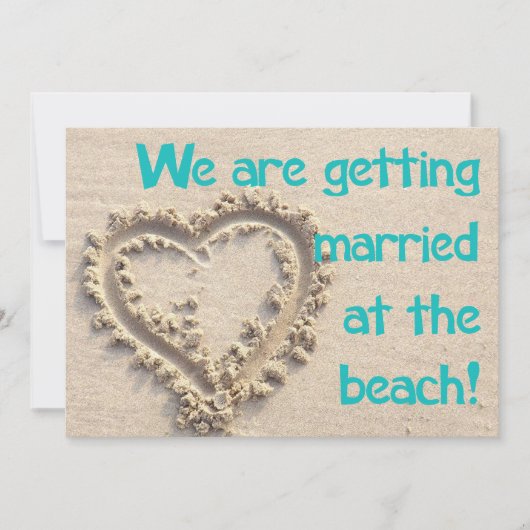 Trouwen op het strand Bruiloft Feest Uitnodiging (Voorkant)