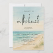 Trouwen op het strand door weg te lopen kaart (Voorkant)