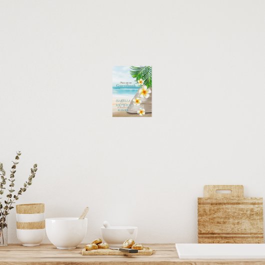 Trouwen op het strand poster (Keuken)