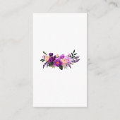 Trouwen Paarse Bloemen Foto Registry Insert Kaart (Achterkant)